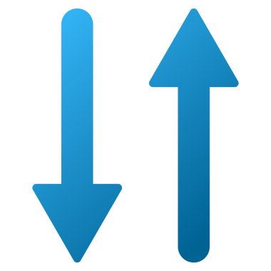 Dikey gradyan vektör simge okları değişimi