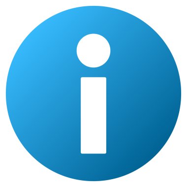 Bilgi degrade vektör simgesi