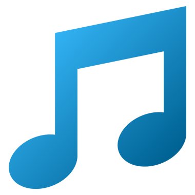 Müzik Notaları Gradyan Vektör Simgesi