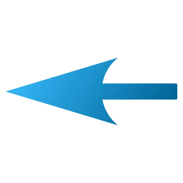 Skarp vänster pil Gradient vektor Icon — Stock vektor