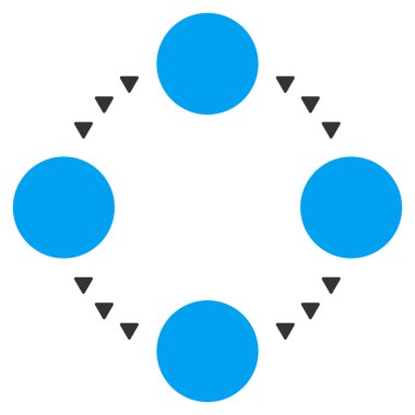 Dairesel ilişkiler Raster sembolü düz