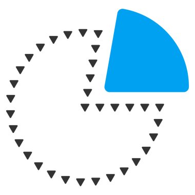 Noktalı pasta grafiği düz vektör simgesi