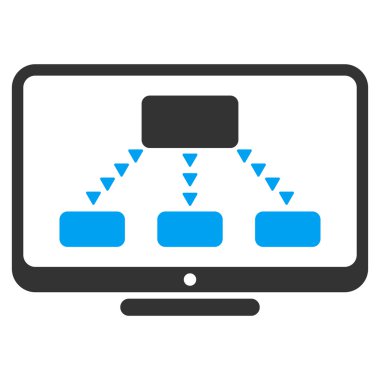 Hiyerarşi düz vektör simge izleme
