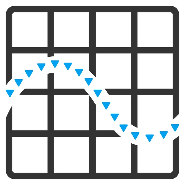 Gráfico de funciones punteadas Símbolo vectorial plano — Archivo Imágenes Vectoriales