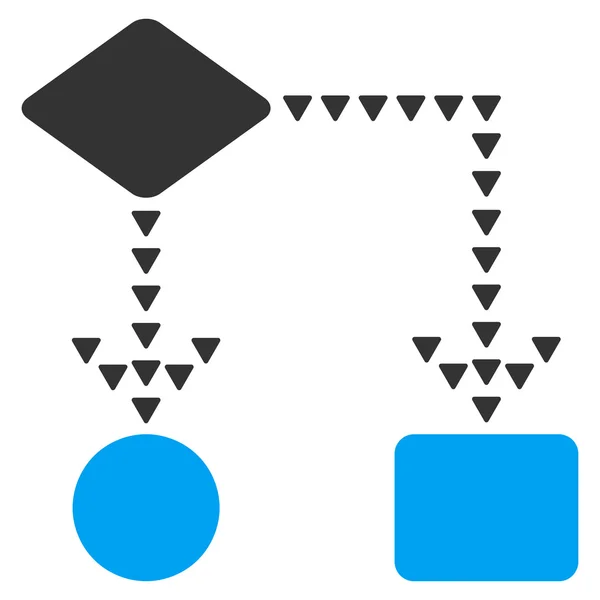 Algoritmo Diagrama de flujo Símbolo de vector plano — Vector de stock