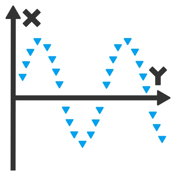 Symbole vectoriel plat de parcelle de pin pointillé — Image vectorielle