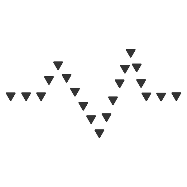 Symbole vectoriel plat à impulsions pointillées — Image vectorielle