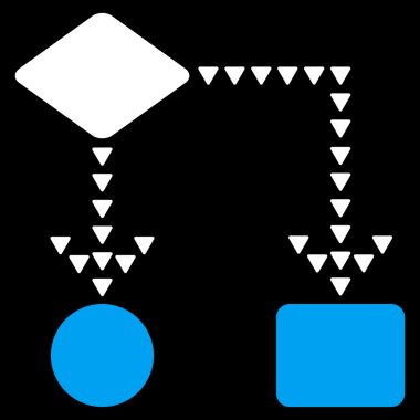 Algoritma akış çizelgesi düz vektör simgesi