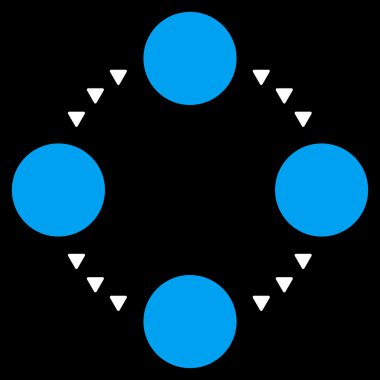 Dairesel ilişkiler vektör simge düz