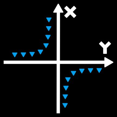 Noktalı Hiperbol arsa düz vektör simgesi