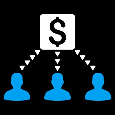 Para alıcı düz vektör simgesi