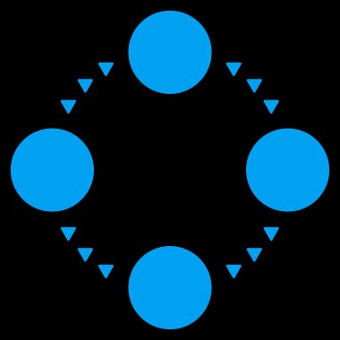 Dairesel ilişkiler vektör simge düz