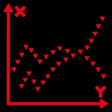 Noktalı işlevleri arsa düz vektör simgesi
