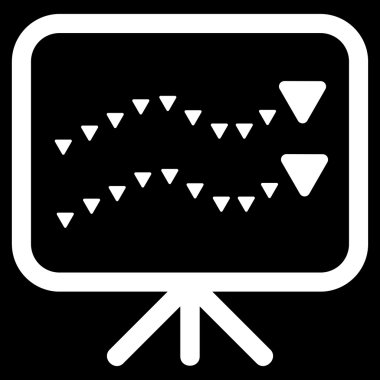 Noktalı eğilimleri kurulu düz vektör simgesi