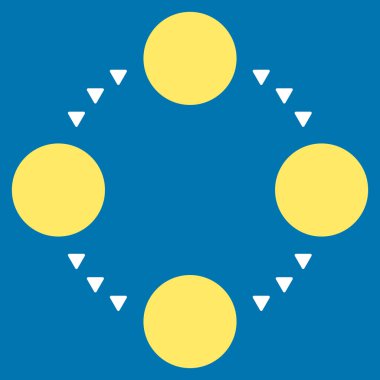 Dairesel ilişkiler vektör simge düz