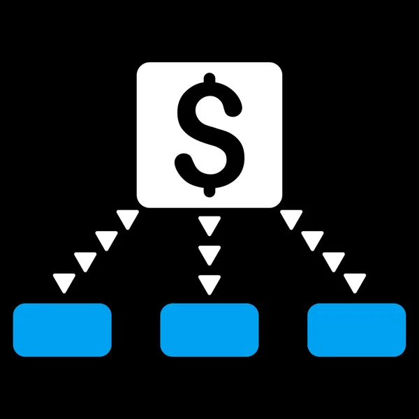 Esquema de Cashout Símbolo vetorial plano — Vetor de Stock