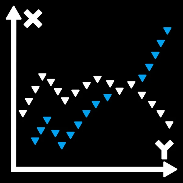 虚线的功能情节平面矢量符号 — 图库矢量图片