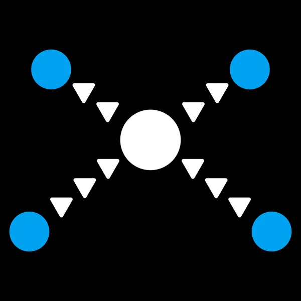 Ligações pontilhadas Símbolo vetorial plano — Vetor de Stock