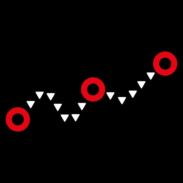 Gepunktetes Diagramm flaches Vektorsymbol — Stockvektor