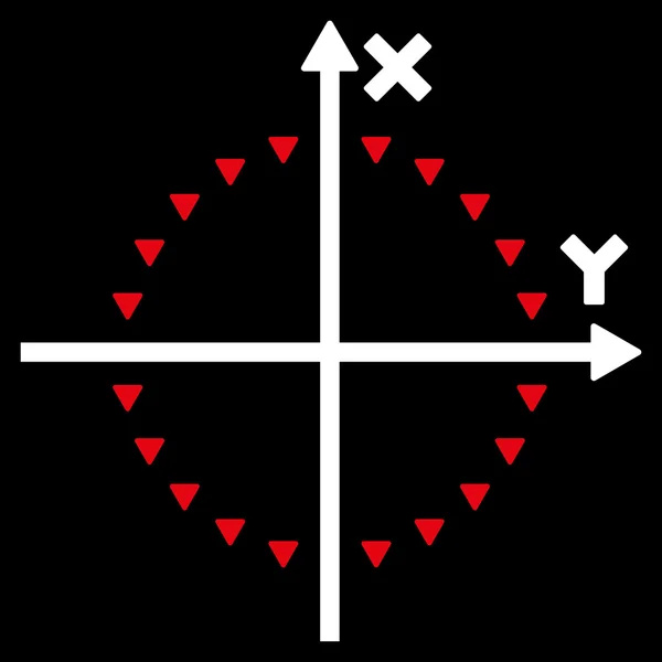 Tečkovaný kruh spiknutí ploché vektor Symbol — Stockový vektor