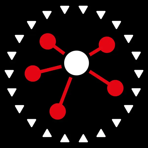Διάστικτο συνδέσεις σύμβολο επίπεδη διανυσματικό διάγραμμα — Διανυσματικό Αρχείο