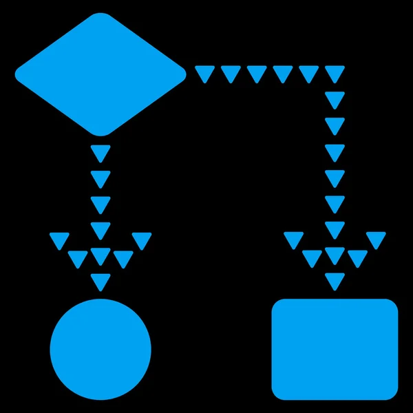 Algorithmus Flussdiagramm flaches Vektorsymbol — Stockvektor