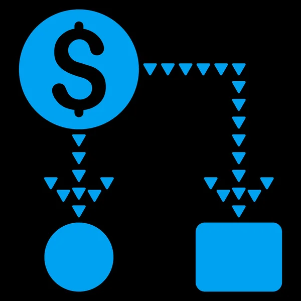 Cashflow-Schema flacher Vektor-Symbol — Stockvektor