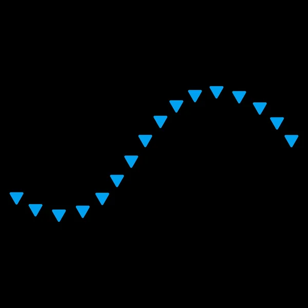점선된 함수 선 평면 벡터 기호 — 스톡 벡터