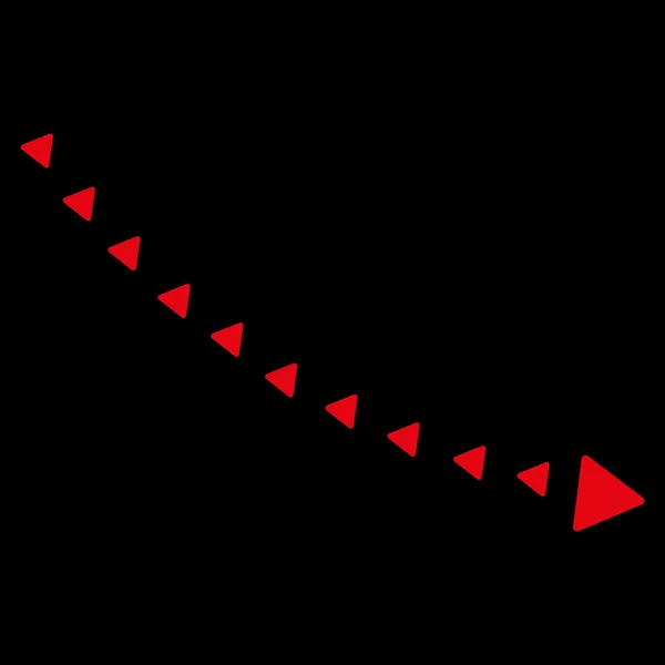 点線の減少トレンド フラット ベクトル記号 — ストックベクタ