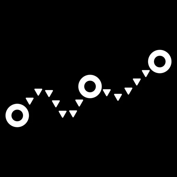 Gepunktetes Diagramm flaches Vektorsymbol — Stockvektor