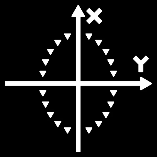 Símbolo vetorial plano pontilhado da trama da elipse —  Vetores de Stock