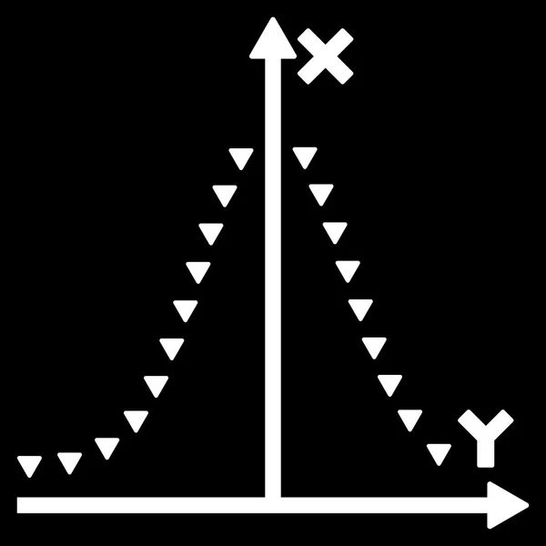 Kropkowane Gaussa Działka płaska wektor Symbol — Wektor stockowy