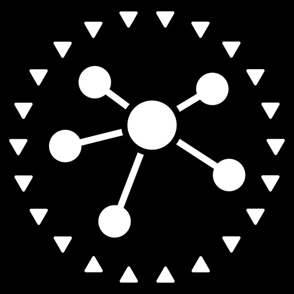 Διάστικτο συνδέσεις σύμβολο επίπεδη διανυσματικό διάγραμμα — Διανυσματικό Αρχείο