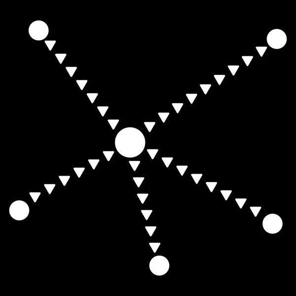 点線関係フラット ベクトル記号 — ストックベクタ