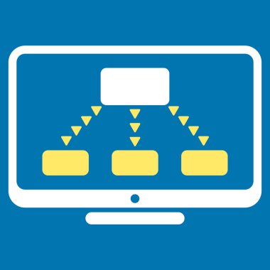 Hiyerarşi düz vektör simge izleme