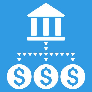 Banka yapısı düz vektör simgesi