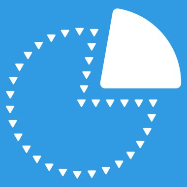 Noktalı pasta grafiği düz vektör simgesi