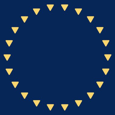 Noktalı çember düz vektör simgesi