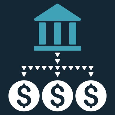 Banka yapısı düz vektör simgesi