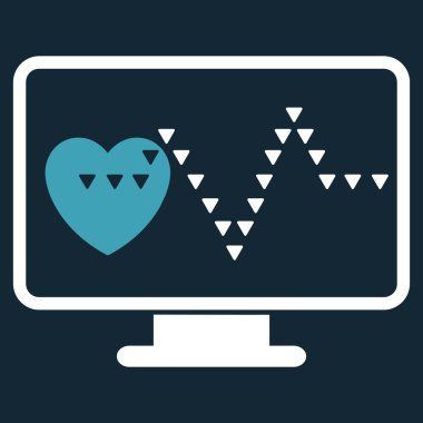 Kardiyo düz vektör simge izleme