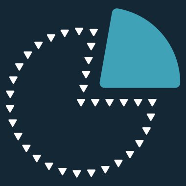 Noktalı pasta grafiği düz vektör simgesi