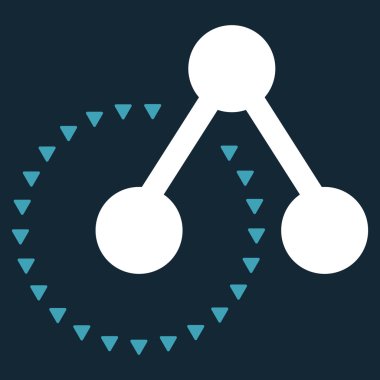 Molekül yapısı analiz düz vektör simgesi