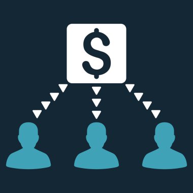 Para alıcı düz vektör simgesi