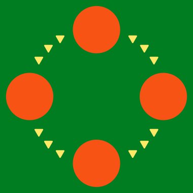 Dairesel ilişkiler vektör simge düz