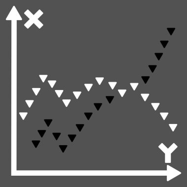 Noktalı işlevleri arsa düz vektör simgesi