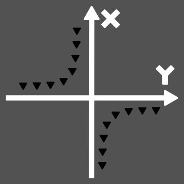 Noktalı Hiperbol arsa düz vektör simgesi