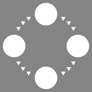 Dairesel ilişkiler vektör simge düz