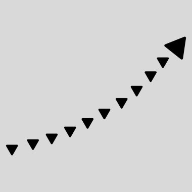 Noktalı büyüme trendi düz vektör simgesi