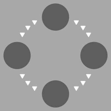Dairesel ilişkiler vektör simge düz