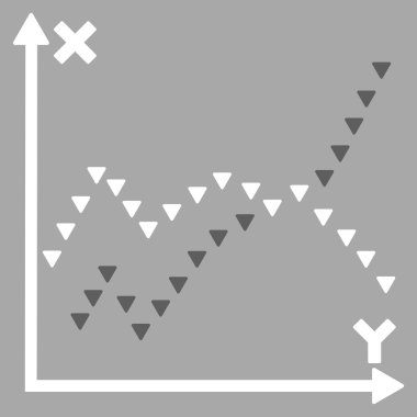 Noktalı işlevleri arsa düz vektör simgesi